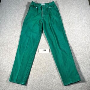 VTG PALMETTO'S Jeans Womens 25 Green Denim Cotton Straight Leg Casual Streetwaer